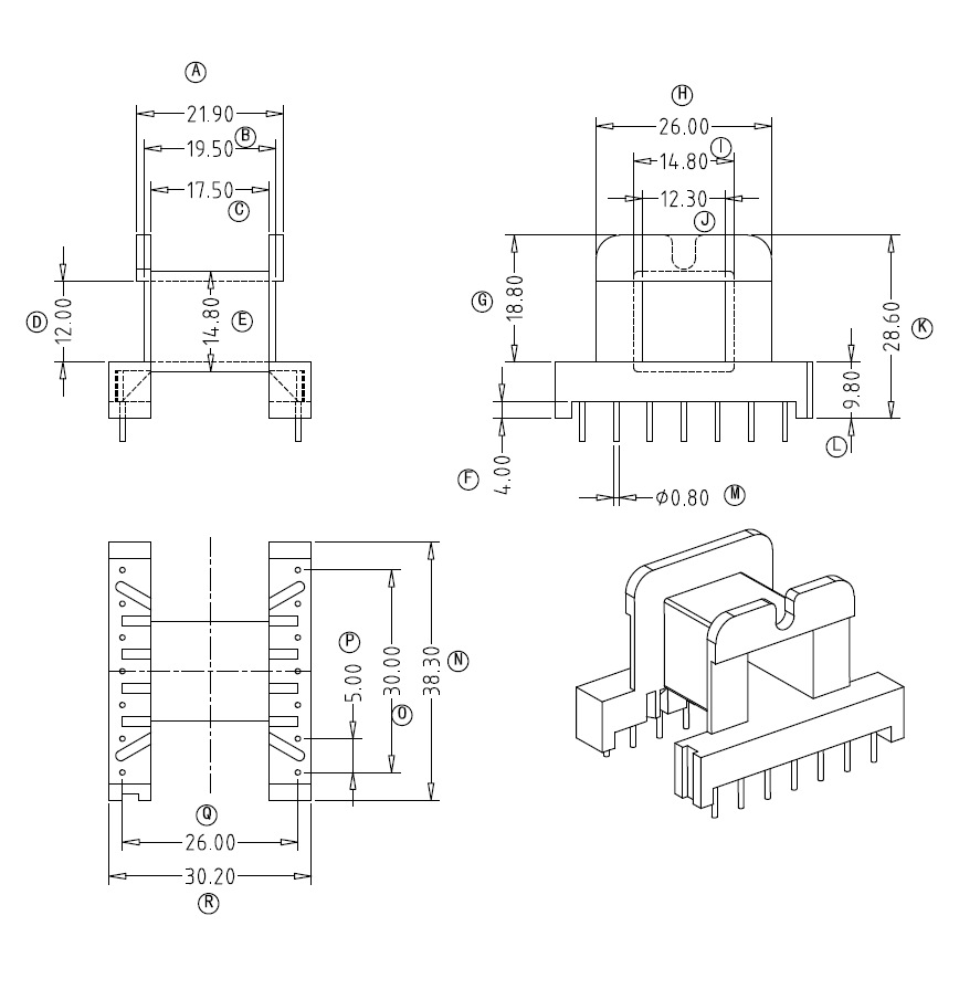 EE40变压器7+7