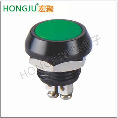 hongju/宏聚按钮开关防水按键开关 常开常闭自锁复位带灯按钮开关 工厂直销PB-08-MB-G