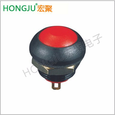 hongju/宏聚按钮开关防水按键开关 常开常闭自锁复位带灯按钮开关 工厂直销PB-08A-P-BR