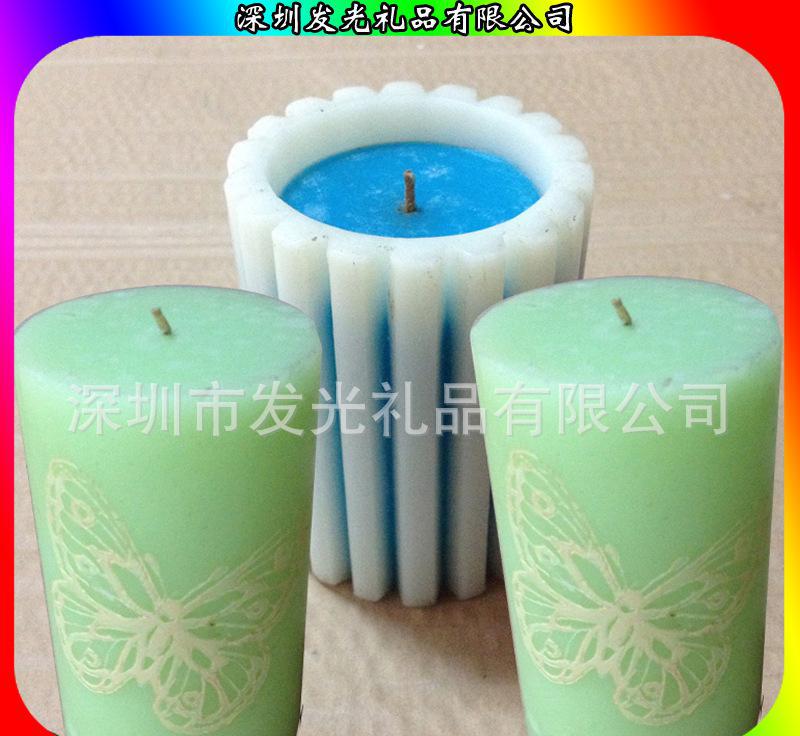圆柱波浪口LED电子蜡烛灯 石蜡蜡烛 广告工艺蜡烛礼品 定制