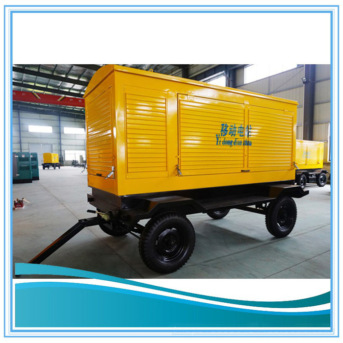 潍坊200KW防雨棚拖车发电机组 车载式发电机组 移动拖车发电机组