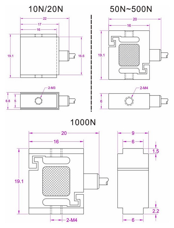 小型力传感器10N