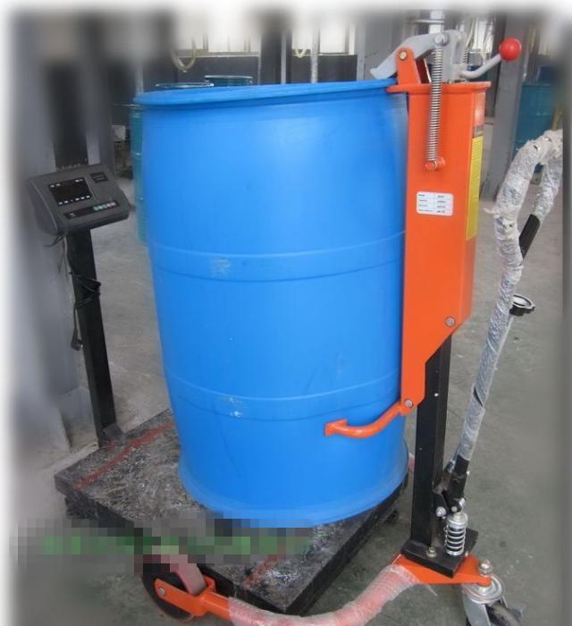 瑞拉特DP25磅秤专用 油桶车 手动液压油桶车 油桶搬运车 塑料桶升高车