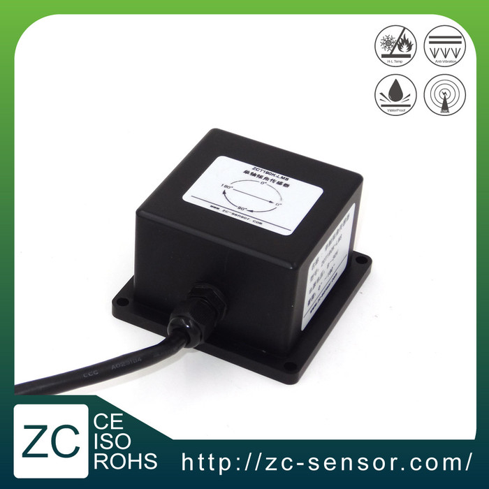 ZCT1XXK-LMS测量范围±60度高精度线性0~5V电压输出倾角传感器单轴倾角传感器模块倾斜检测传感器模块