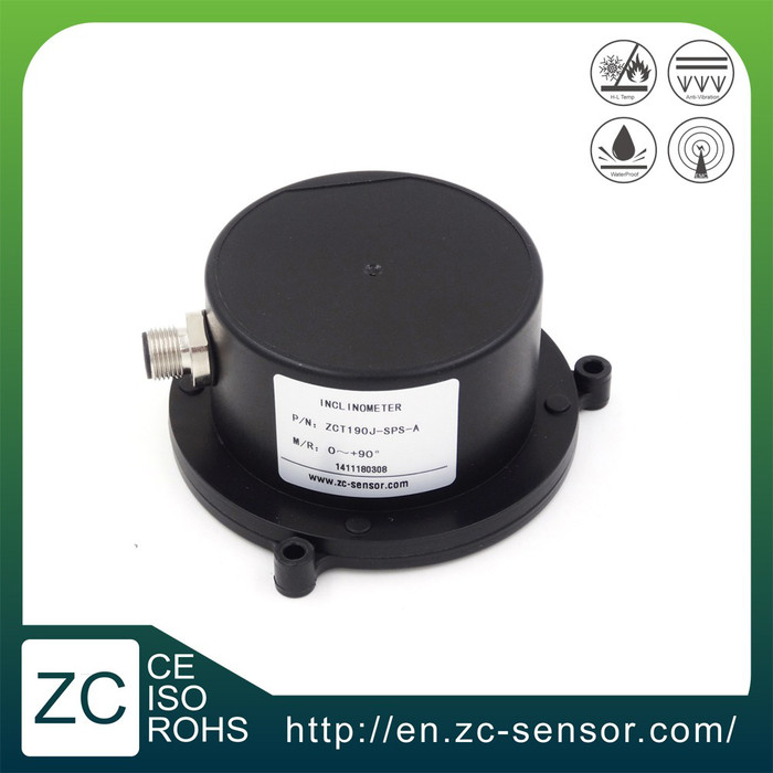 直川单轴电流型IP67测量范围可调倾角传感器 角度传感器 倾斜传感器