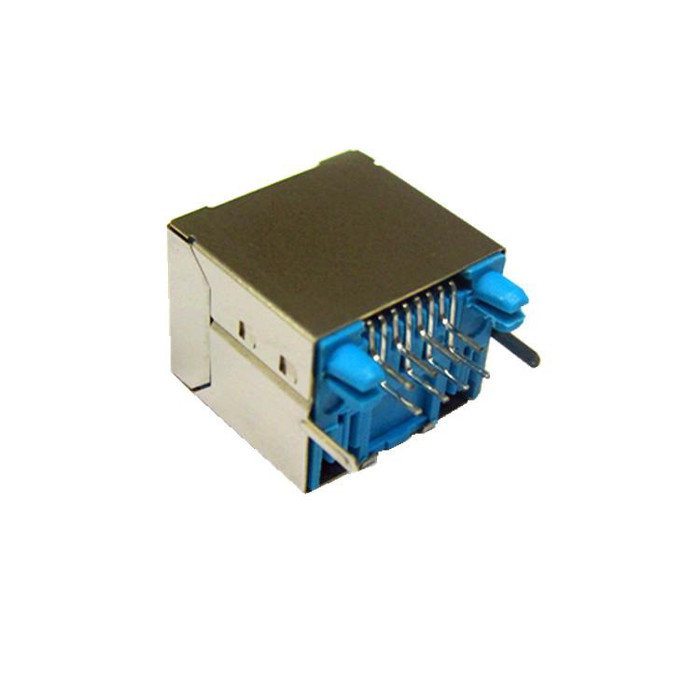东莞市RJ11连接器插座带屏蔽带LED180度RJ11连接器插座批发