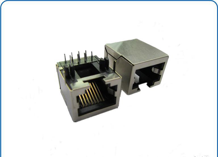 RJ45网络插座屏蔽插座 网络PCB插座