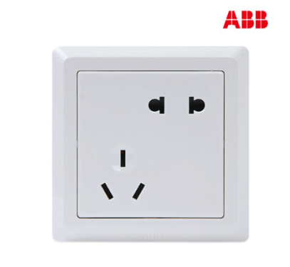 ABB 开关插座 德逸系列/白色/五孔插座；AE205