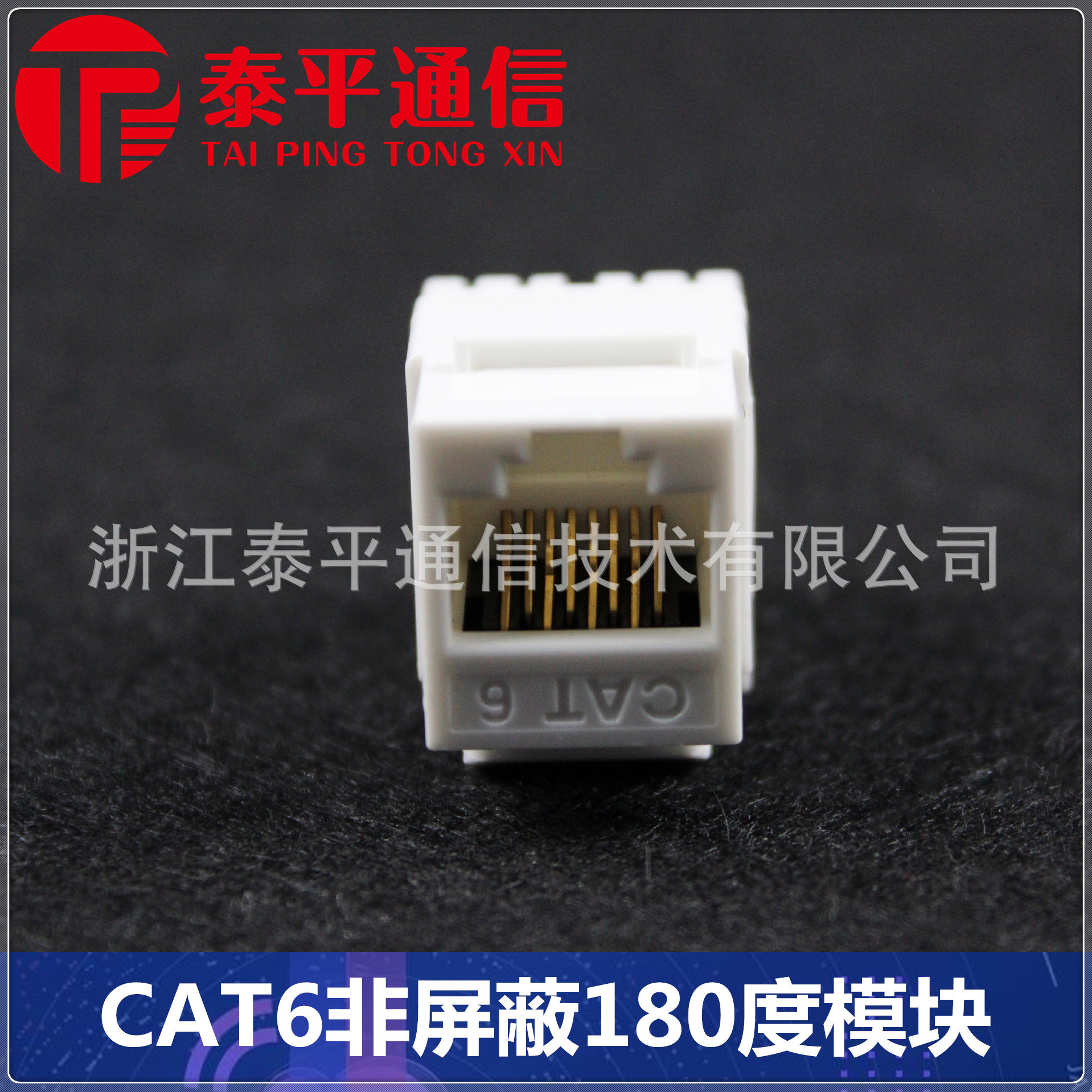 RJ45-180度六类模块2