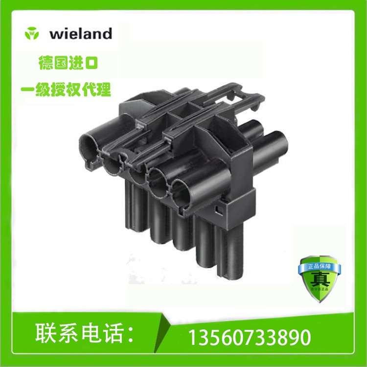Wieland GST18i5 系列 黑色 5 极 T 形连接器 插头/插座
