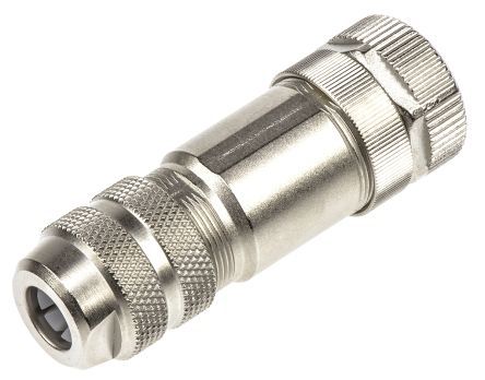 Binder713系列4路电缆安装直向 连接器 插头,母触点,螺钉固定接合