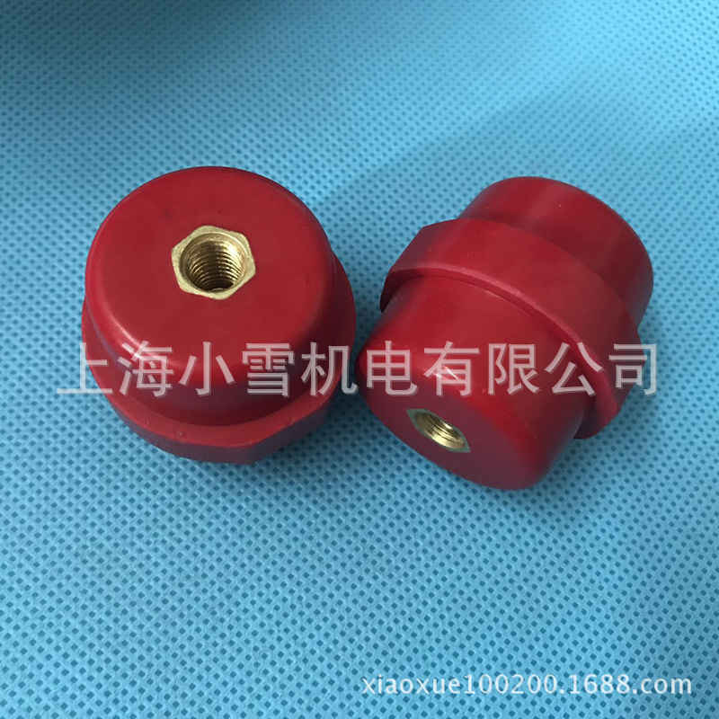 红色绝缘子SM-40/M8 纺缍体型高强度绝缘子 配电柜零线绝缘支架