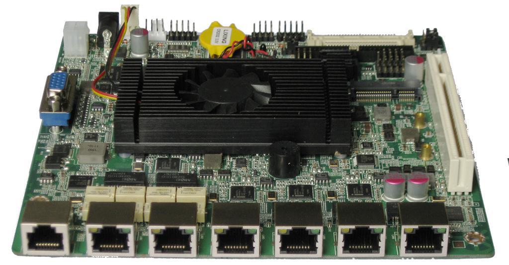 研越 NSP-D525CMVD6N 网络安系统主板 6网口工业主板 工控板