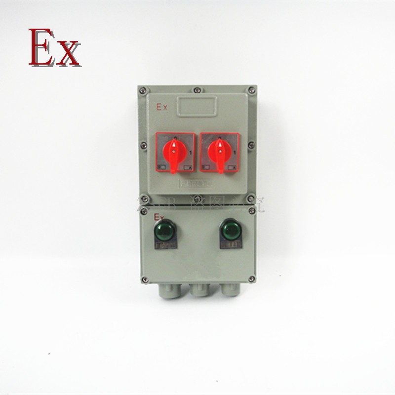 防爆控制箱两回路 BXMD32A/2P配电箱 2路防爆照明配电箱EXdeIIBT4 WF1 IP54